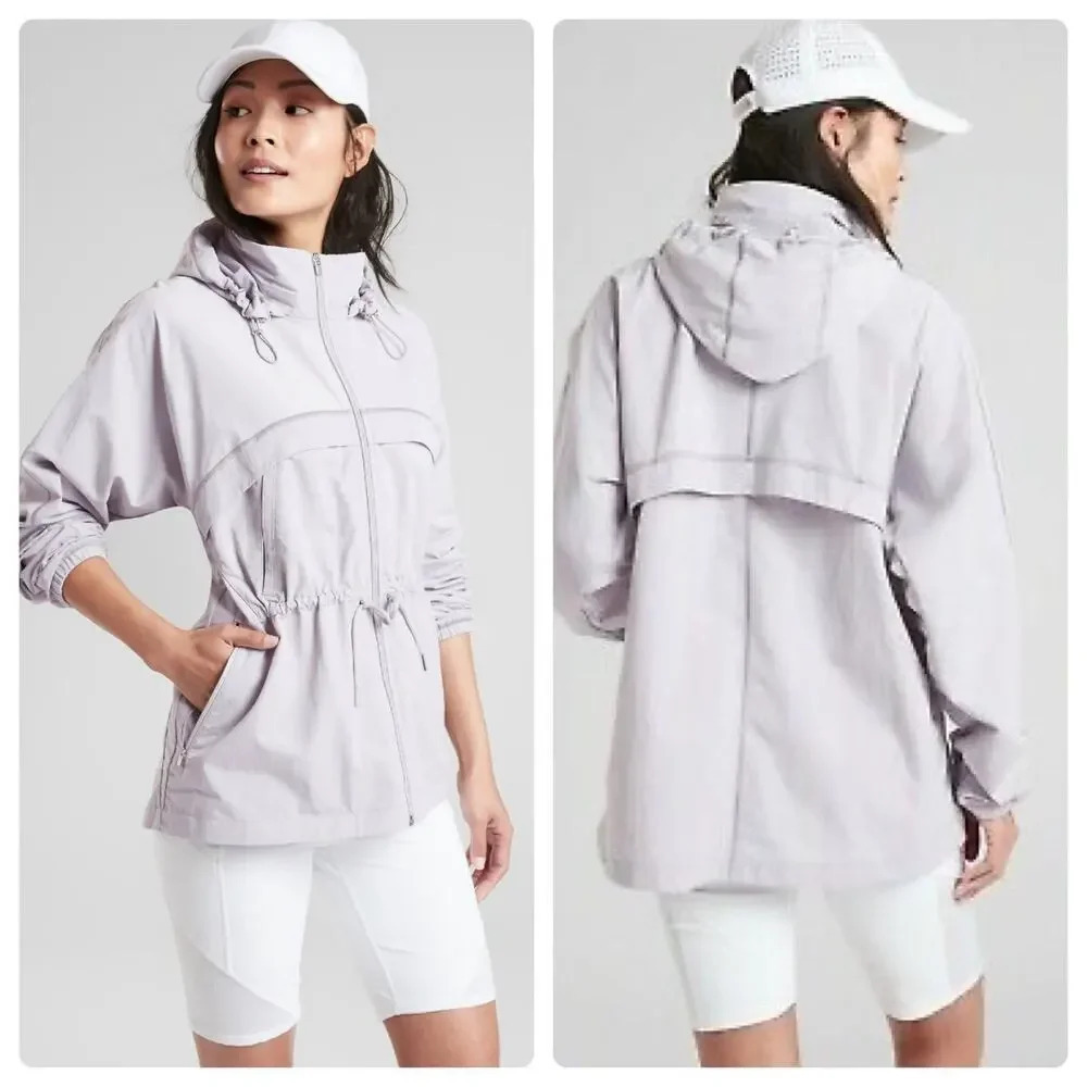 Athleta Rain to Shine Jacket Twilight‎ Lilac Oversized XXS